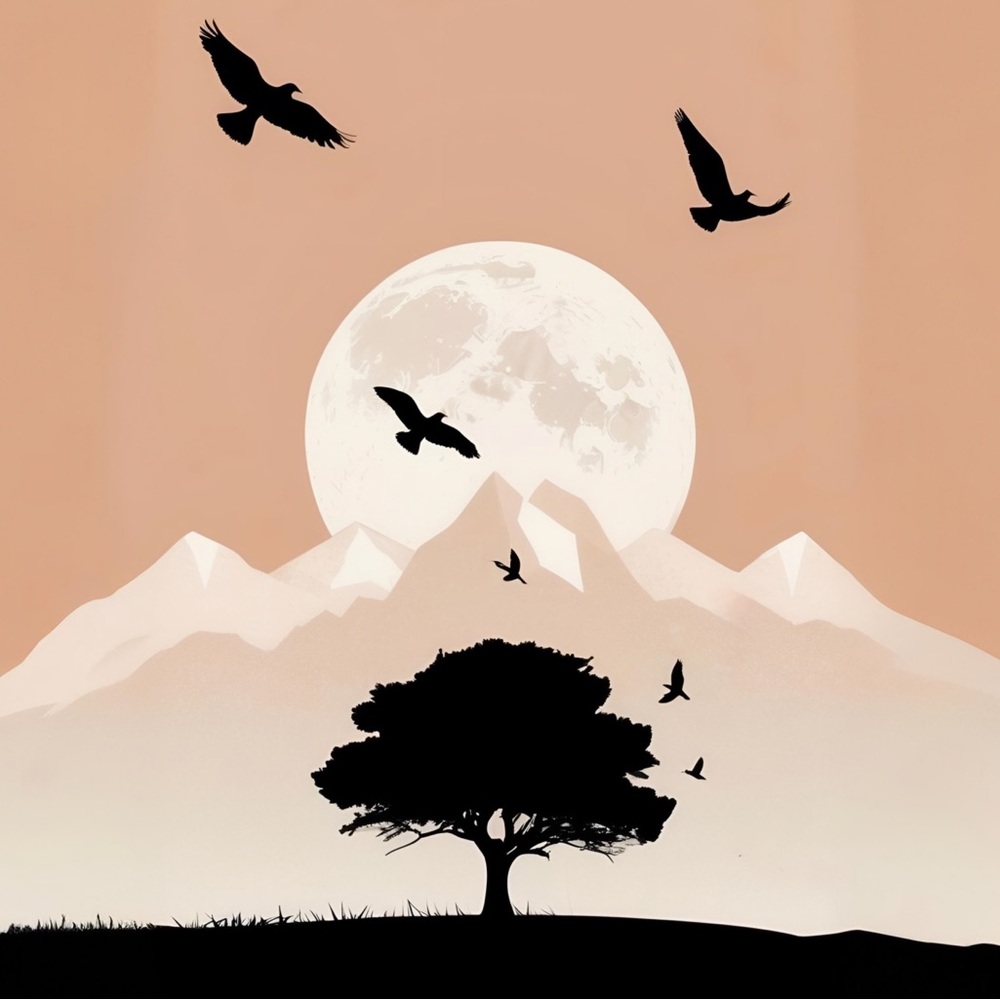 Lofi moonscape HD metal art print 8 x 12 inches